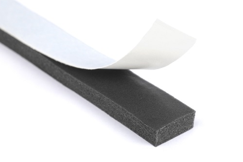 Pvc foam double sided foam tapes with acrylic adhesive, foam tape, foam rubber tapes. Double-sided foam tape. Double sided foam blocks construction profiles.